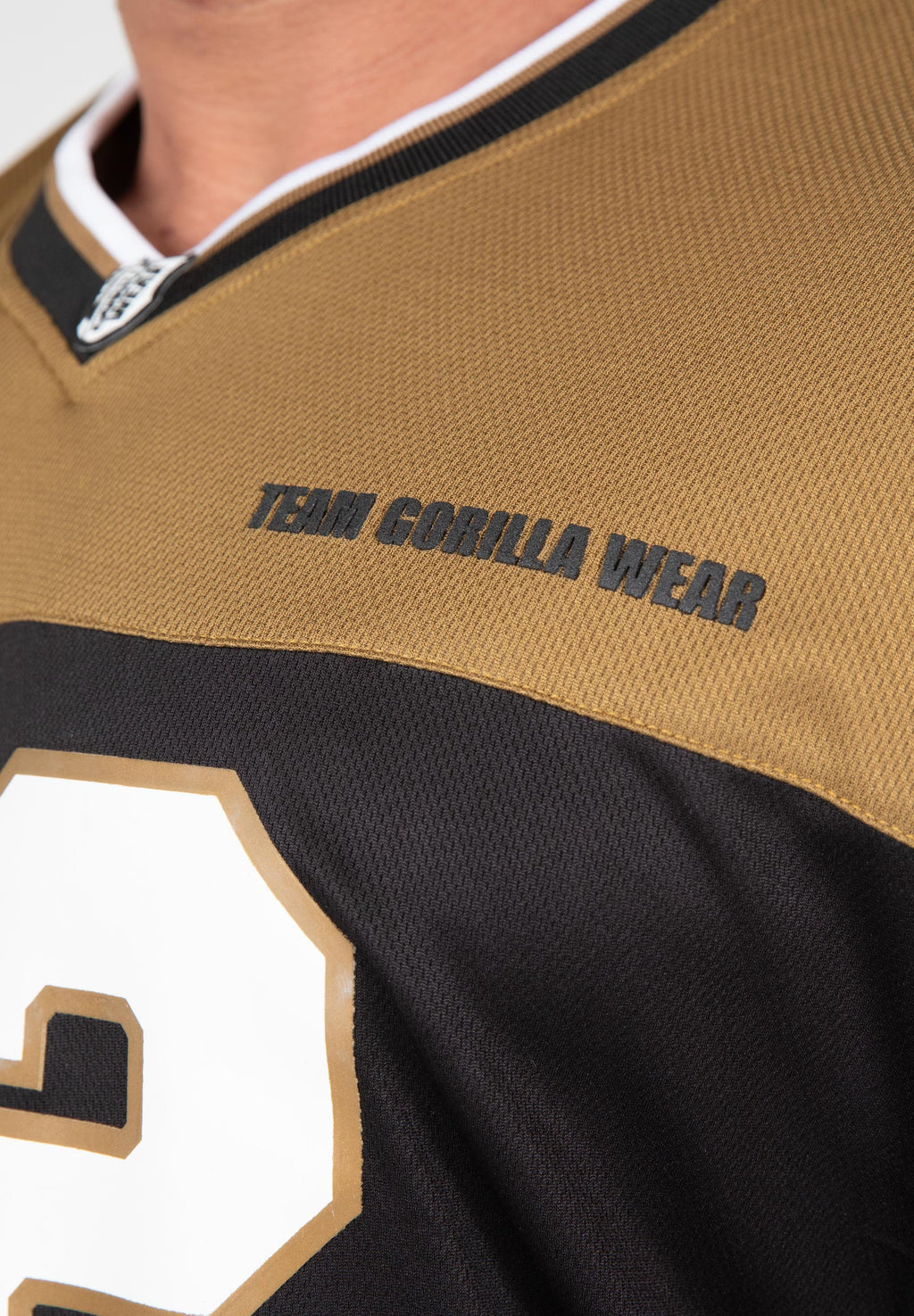 Gorilla Wear Trenton Football Jersey - Zwart/Goud - In gebruik