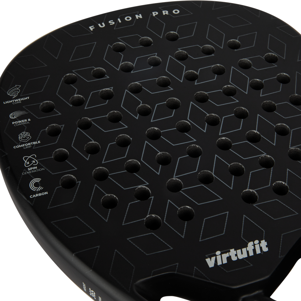 VirtuFit Fusion Pro Padel Racket - Zwart - Silver - In gebruik