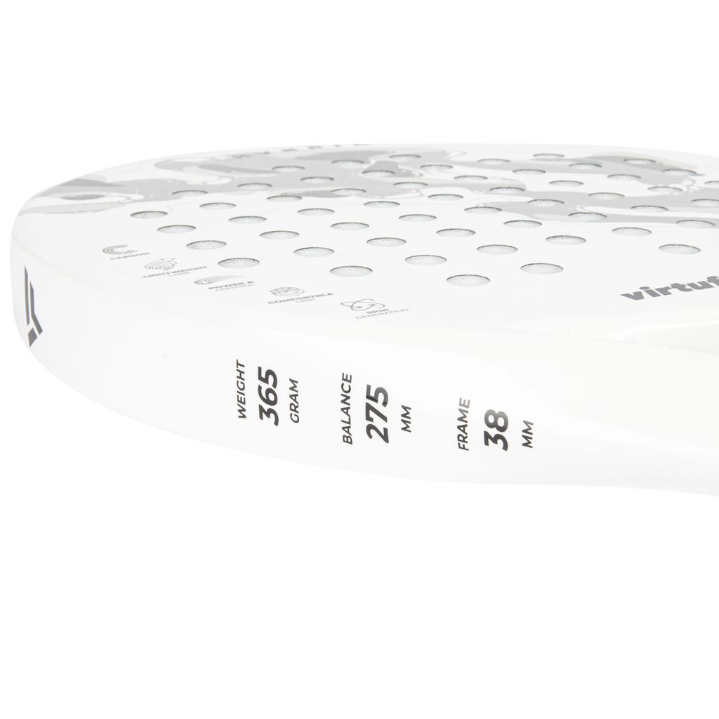 VirtuFit Hybrid Padel Schläger - Weiß - Grau - Tweedekans