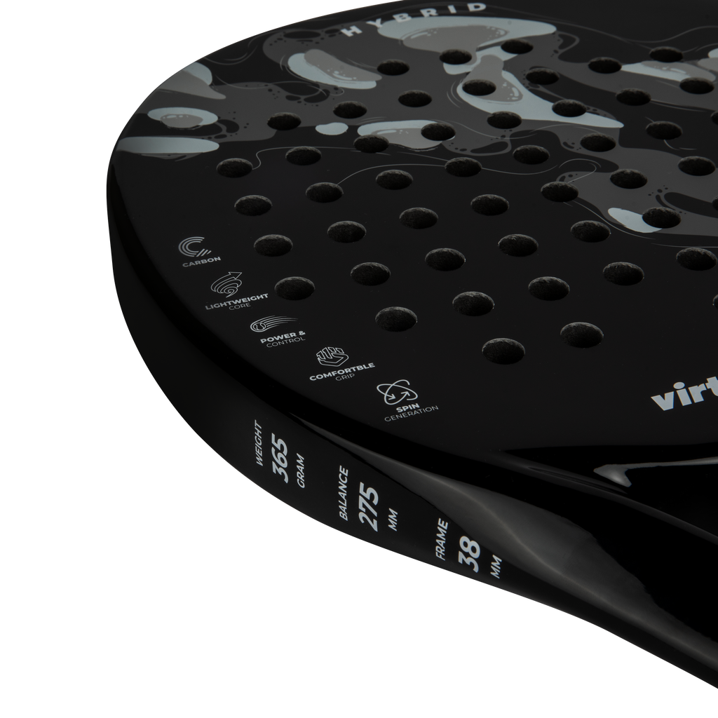 VirtuFit Hybrid Padel Racket - Schwarz - Grau - Zweite Chance