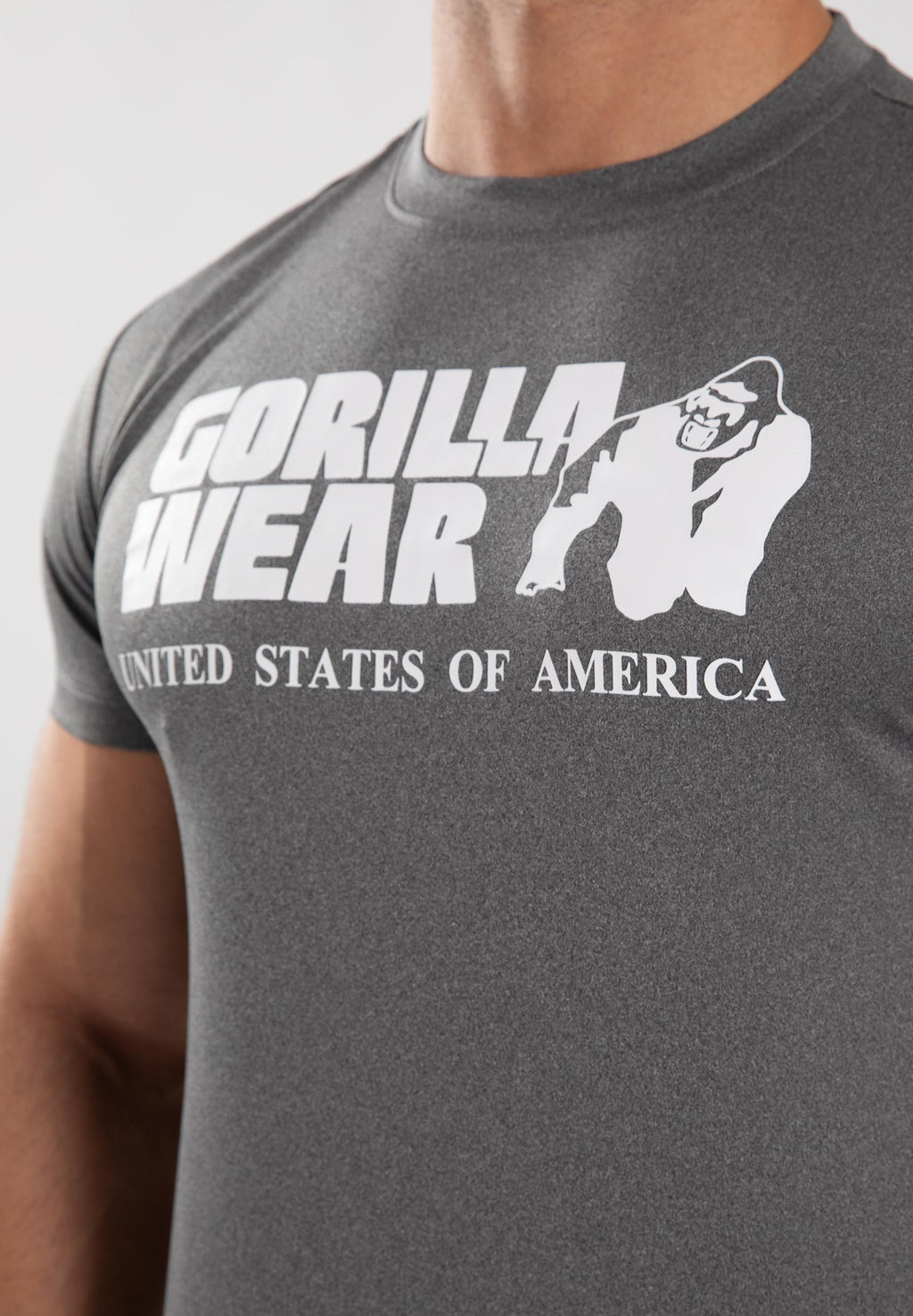 Gorilla Wear Classic Training T-shirt - Grijs Gemêleerd - Afbeelding 5