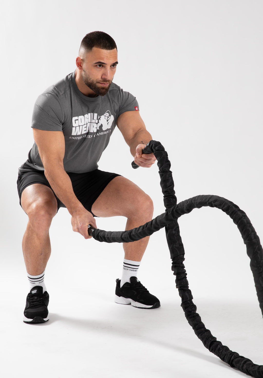 Gorilla Wear Classic Training T-shirt - Grijs Gemêleerd - Afbeelding 7