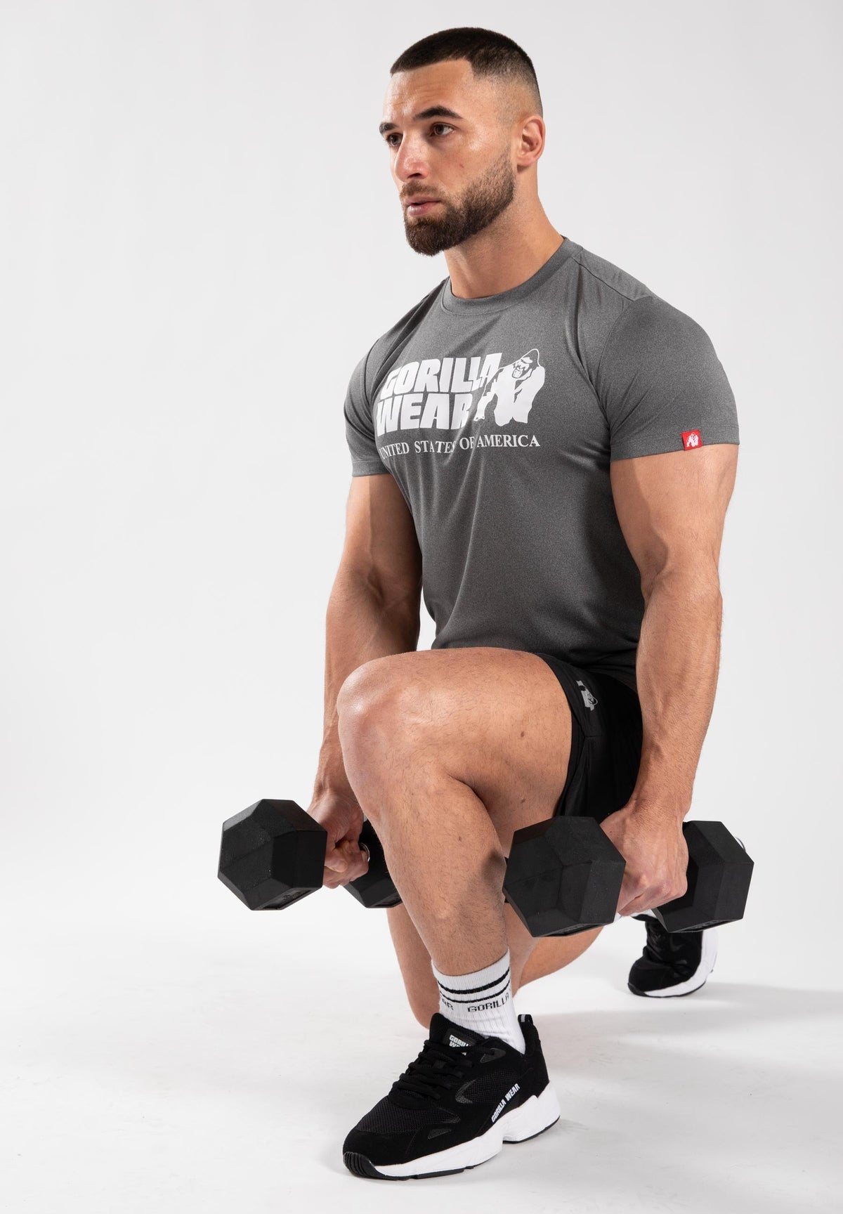 Gorilla Wear Classic Training T-shirt - Grijs Gemêleerd - Afbeelding 8