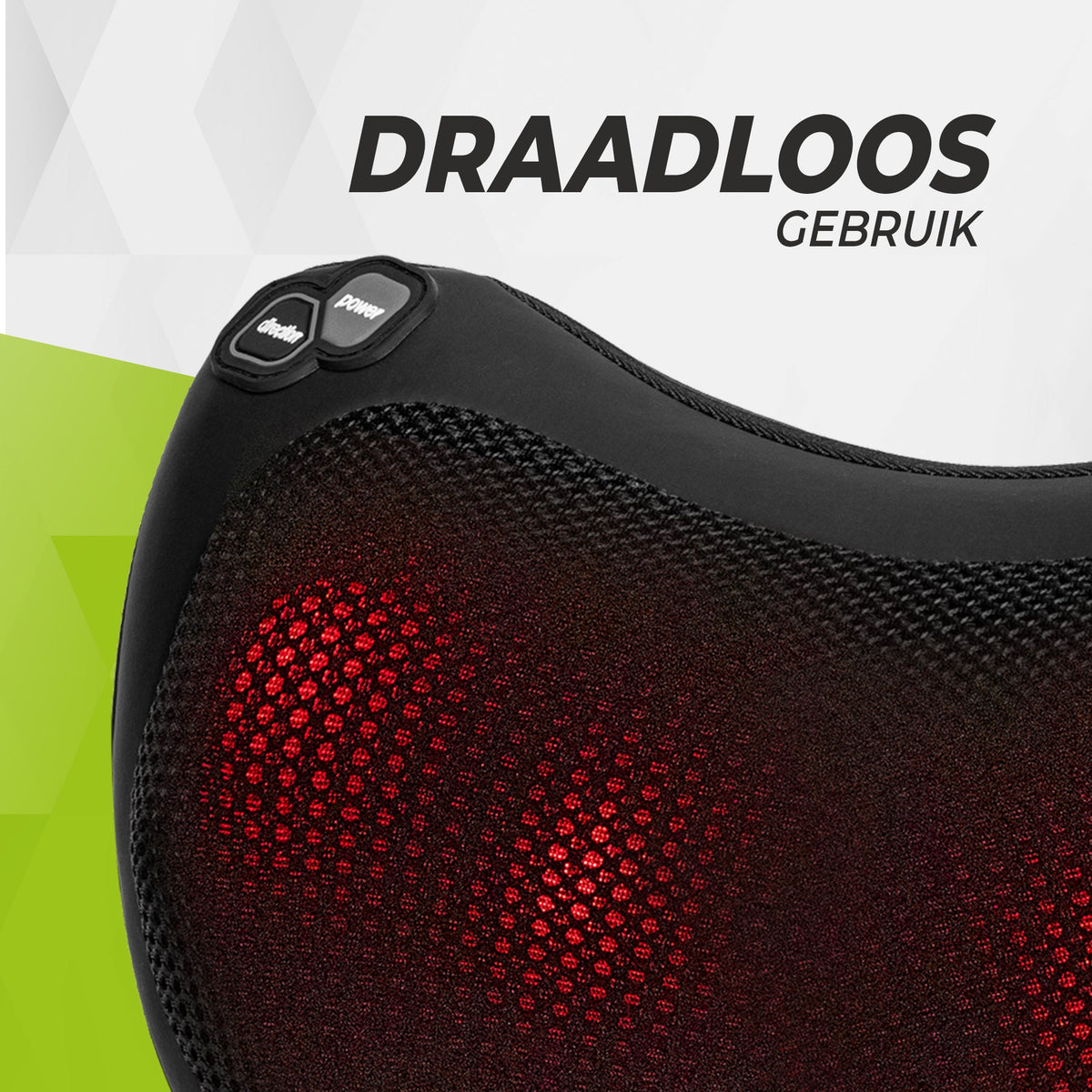 VirtuFit Draadloos Massagekussen Pro - Incl. Warmtefunctie - In gebruik
