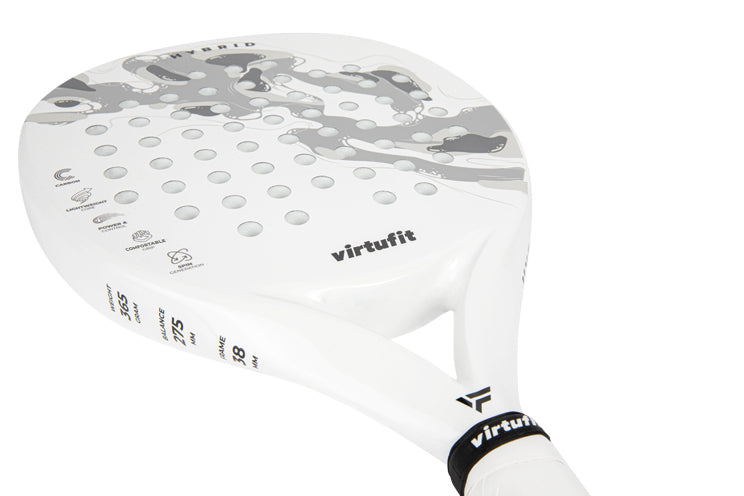 VirtuFit Hybrid Padel Schläger - Weiß - Grau - Tweedekans