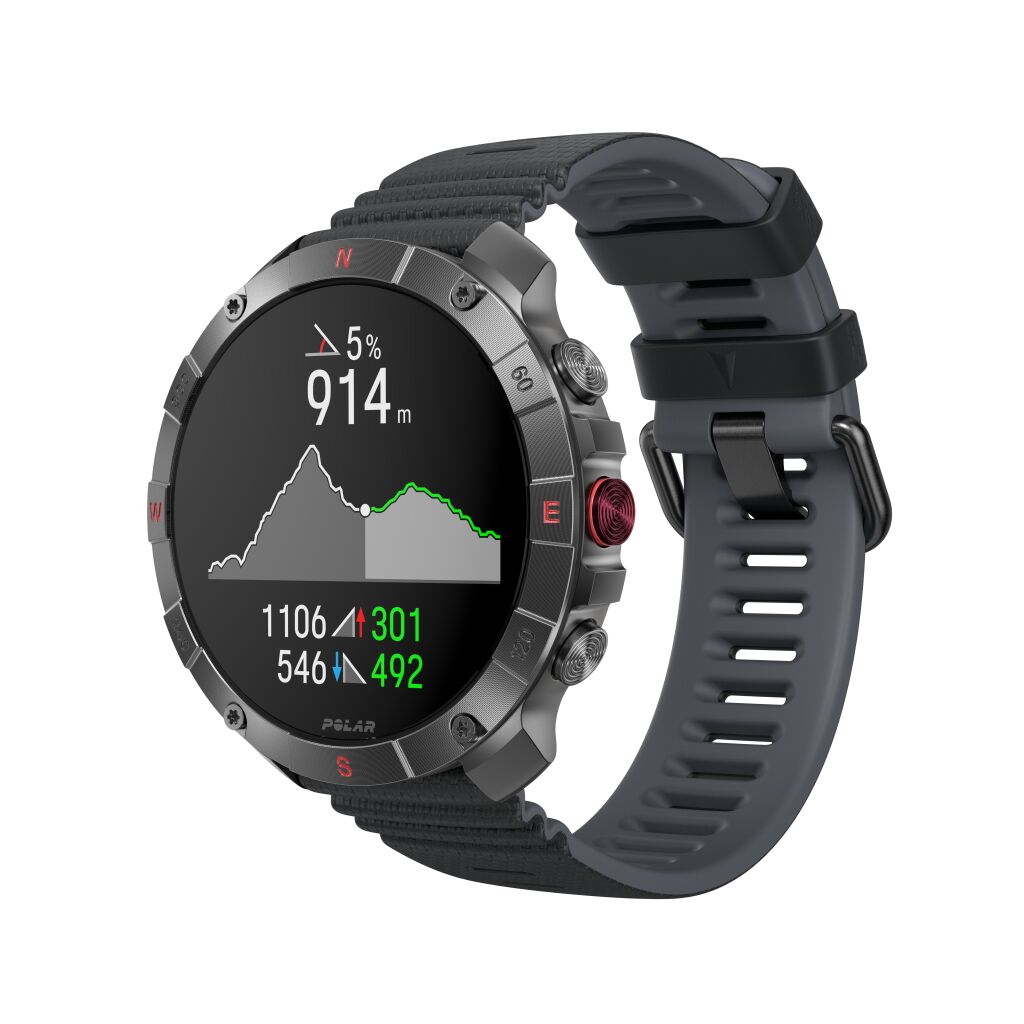 Polar Grit X2 Pro Titan Premium Outdoor Smart Watch - Brons/Zwart - S/L - Vooraanzicht