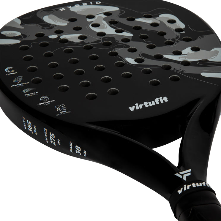 VirtuFit Hybrid Padel Set - Zwart - Grijs - In gebruik
