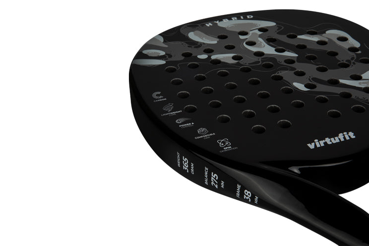 VirtuFit Hybrid Padel Set - Zwart - Grijs - Afbeelding 5