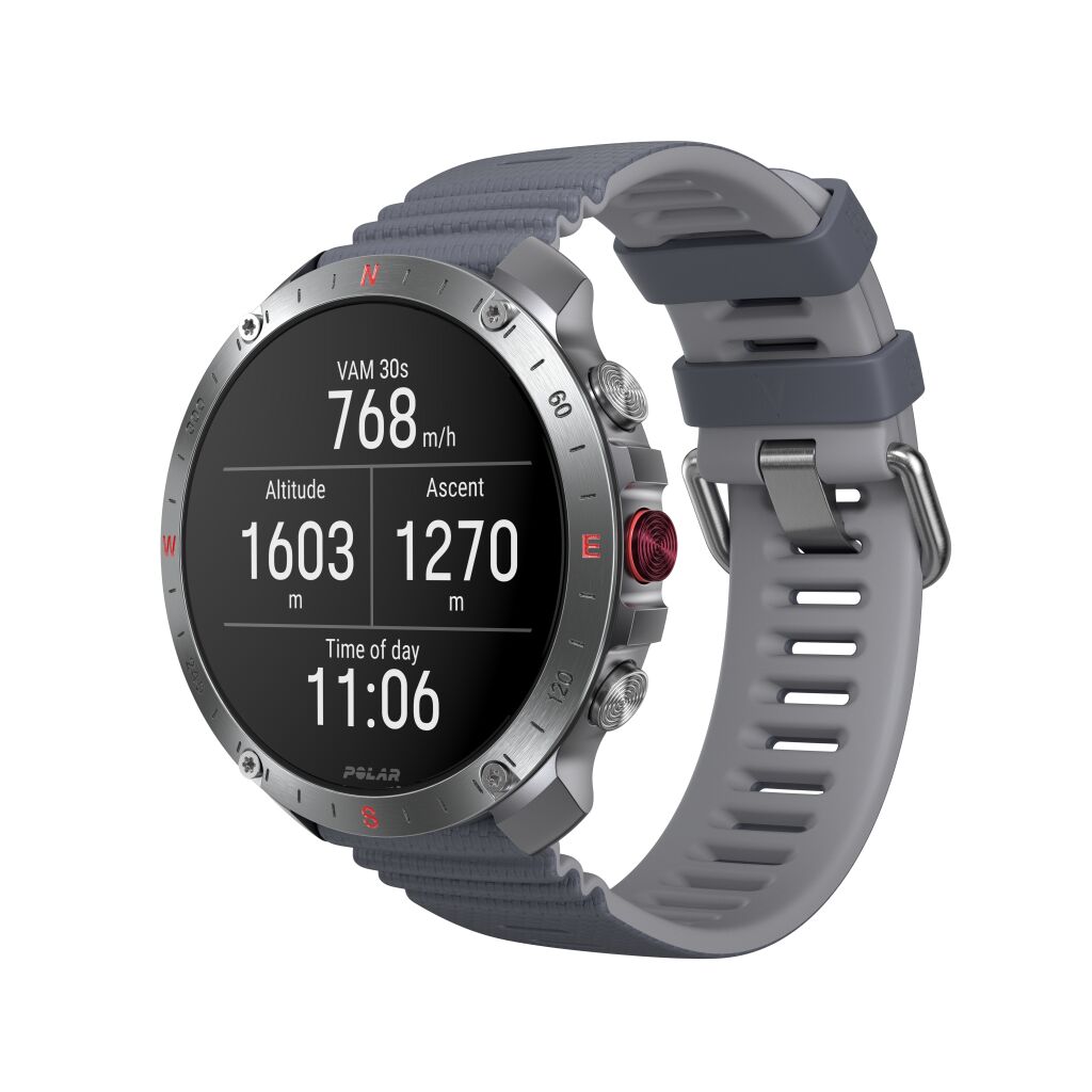 Polar Grit X2 Pro Premium Outdoor Smart Watch - Stone Grey - S/L - In gebruik