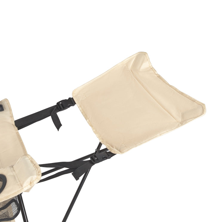 VirtuFit Campingstoel opvouwbaar met voetsteun - Strandstoel  - Beige - Afbeelding 5