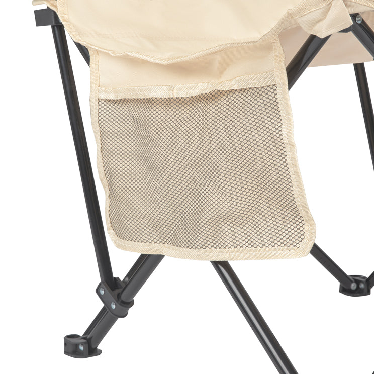 VirtuFit Campingstoel opvouwbaar met voetsteun - Strandstoel  - Beige - Afbeelding 8