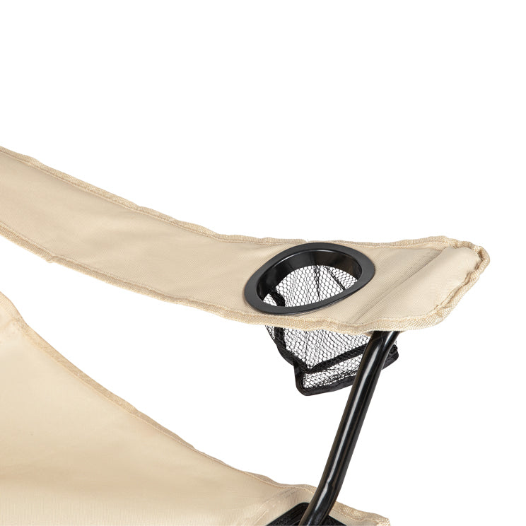 VirtuFit Campingstoel opvouwbaar met voetsteun - Strandstoel  - Beige - Afbeelding 9