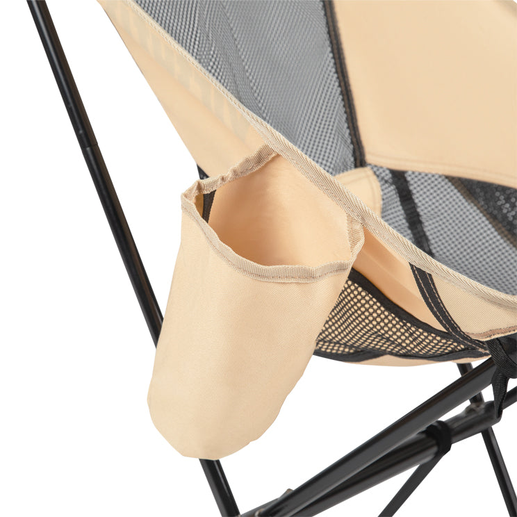 VirtuFit Camping Stoel Compact - Strandstoel - Opvouwbaar - Beige - Afbeelding 6