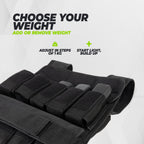 VirtuFit Verstellbares Gewichtsweste Pro - 10 kg - Schwarz