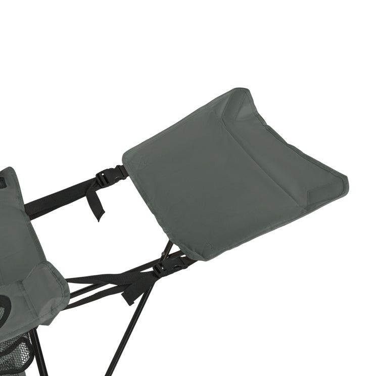 VirtuFit Opvouwbare Camping Stoel met Voetsteun - Strandstoel - Grijs - Tweedekans - Afbeelding 5