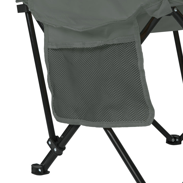 VirtuFit Opvouwbare Camping Stoel met Voetsteun - Strandstoel - Grijs - Tweedekans - Afbeelding 8