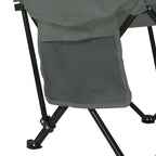 VirtuFit Opvouwbare Camping Stoel met Voetsteun - Strandstoel - Grijs - Tweedekans - Afbeelding 8