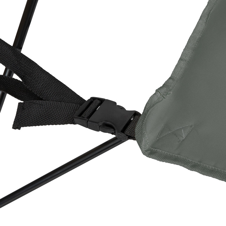 VirtuFit Opvouwbare Camping Stoel met Voetsteun - Strandstoel - Grijs - Tweedekans - Afbeelding 6
