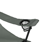 VirtuFit Opvouwbare Camping Stoel met Voetsteun - Strandstoel - Grijs - Tweedekans - Afbeelding 9