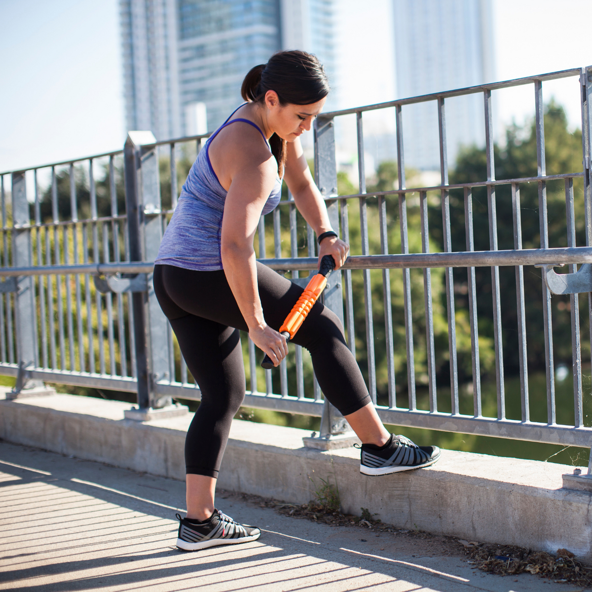 Triggerpoint The Grid STK Foam Roller - Oranje - In gebruik