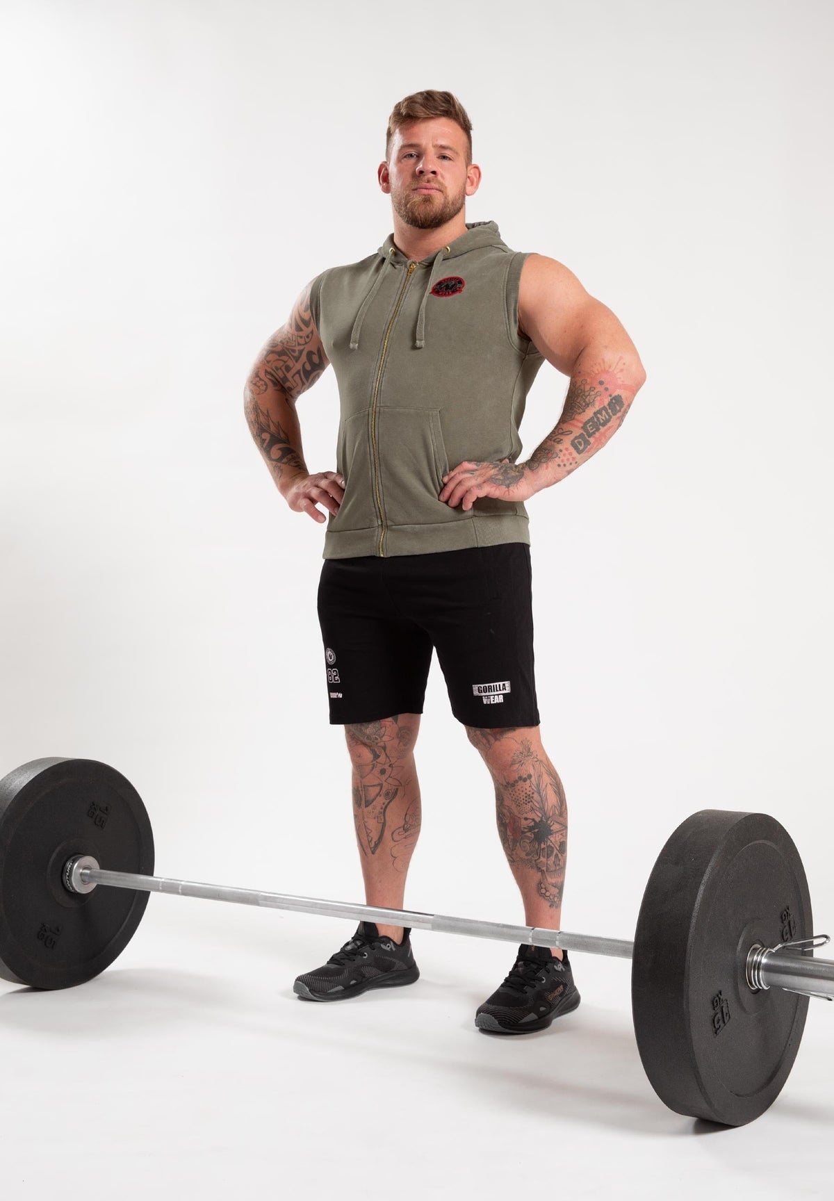 Gorilla Wear Silverdale Mouwloos Vest met Capuchon - Legergroen - Afbeelding 8