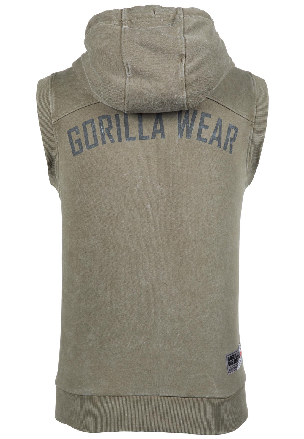Gorilla Wear Silverdale Mouwloos Vest met Capuchon - Legergroen - Afbeelding 10