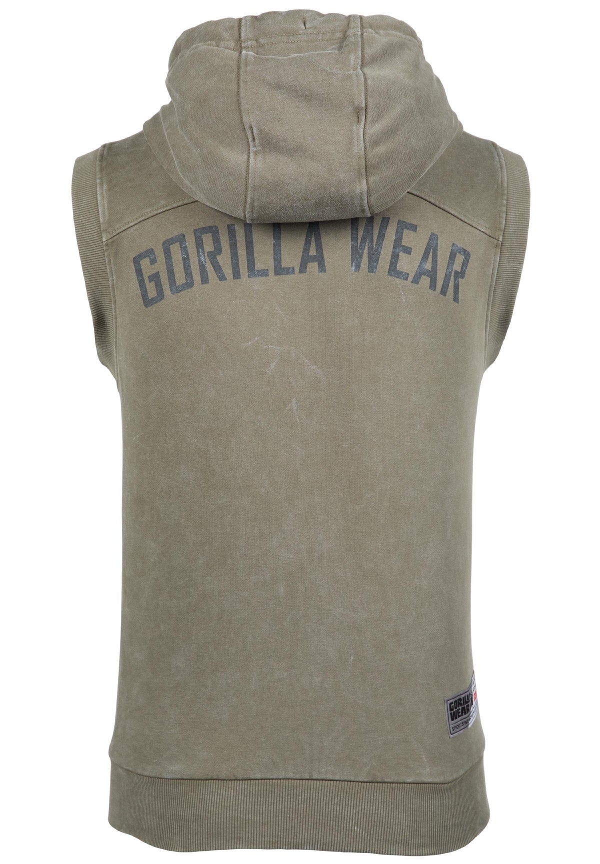 Gorilla Wear Silverdale Mouwloos Vest met Capuchon - Legergroen - Afbeelding 10
