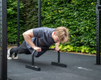 Muscle Power Parallettes Set - Zwart - In gebruik