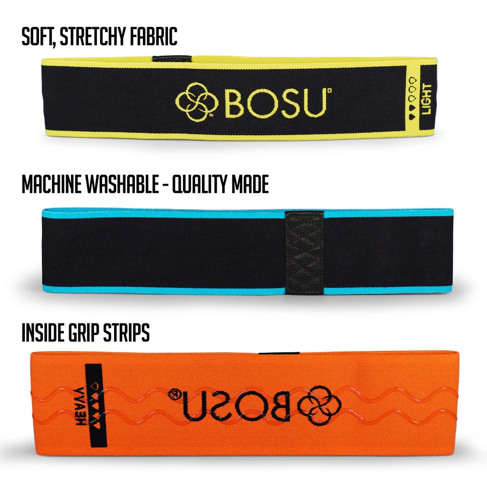Bosu Weerstandsband - Fabric Resistance Band - Medium - Blauw - In gebruik