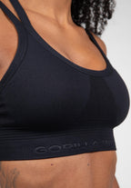Gorilla Wear Whitney Seamless Sportbeha - Zwart - In gebruik