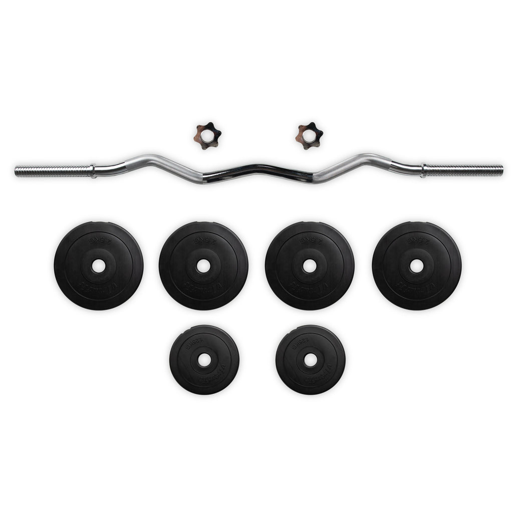 VirtuFit Vinyl EZ-Curl Set - Halterset - 20 kg - Afbeelding 8