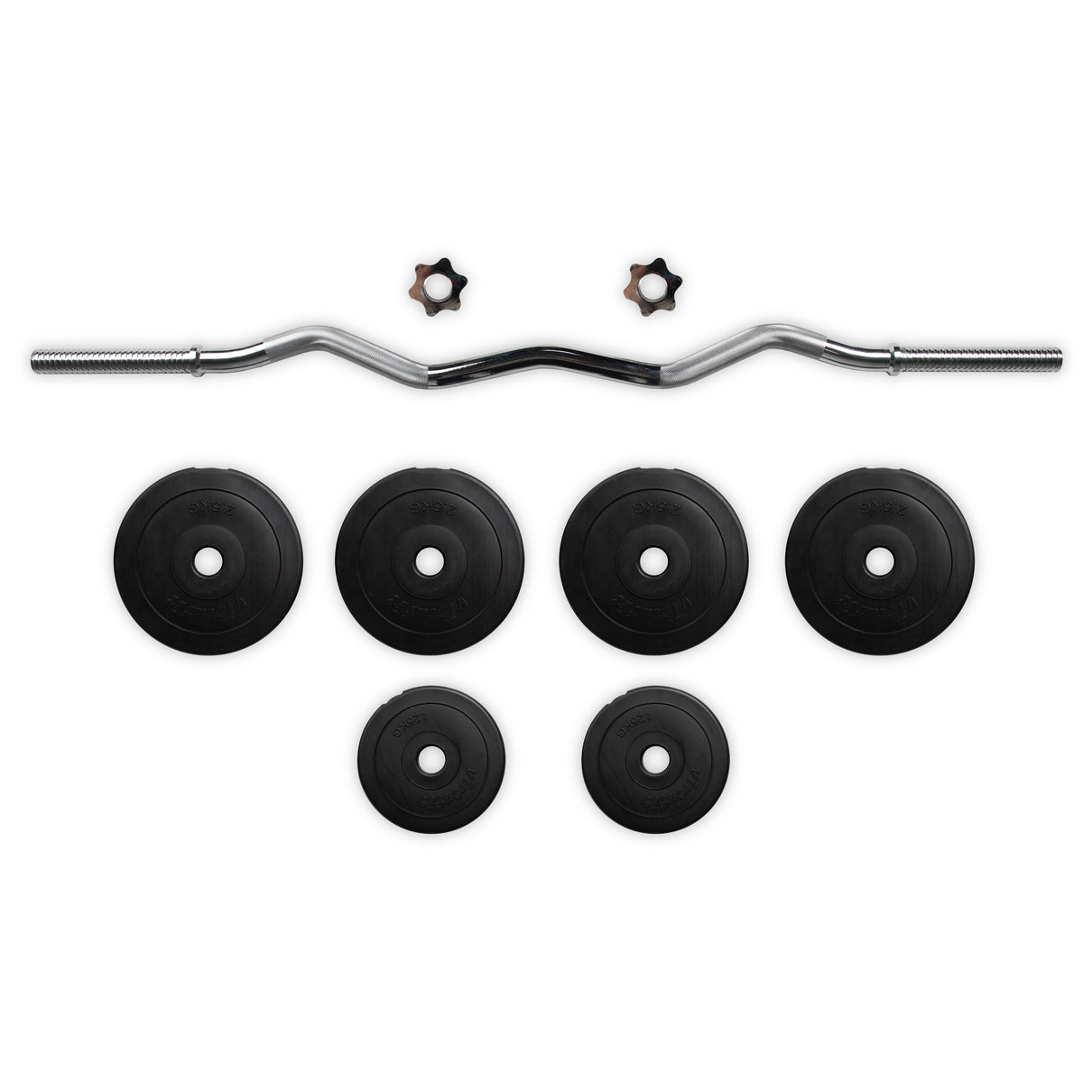 VirtuFit Vinyl EZ-Curl Set - Halterset - 20 kg - Afbeelding 8