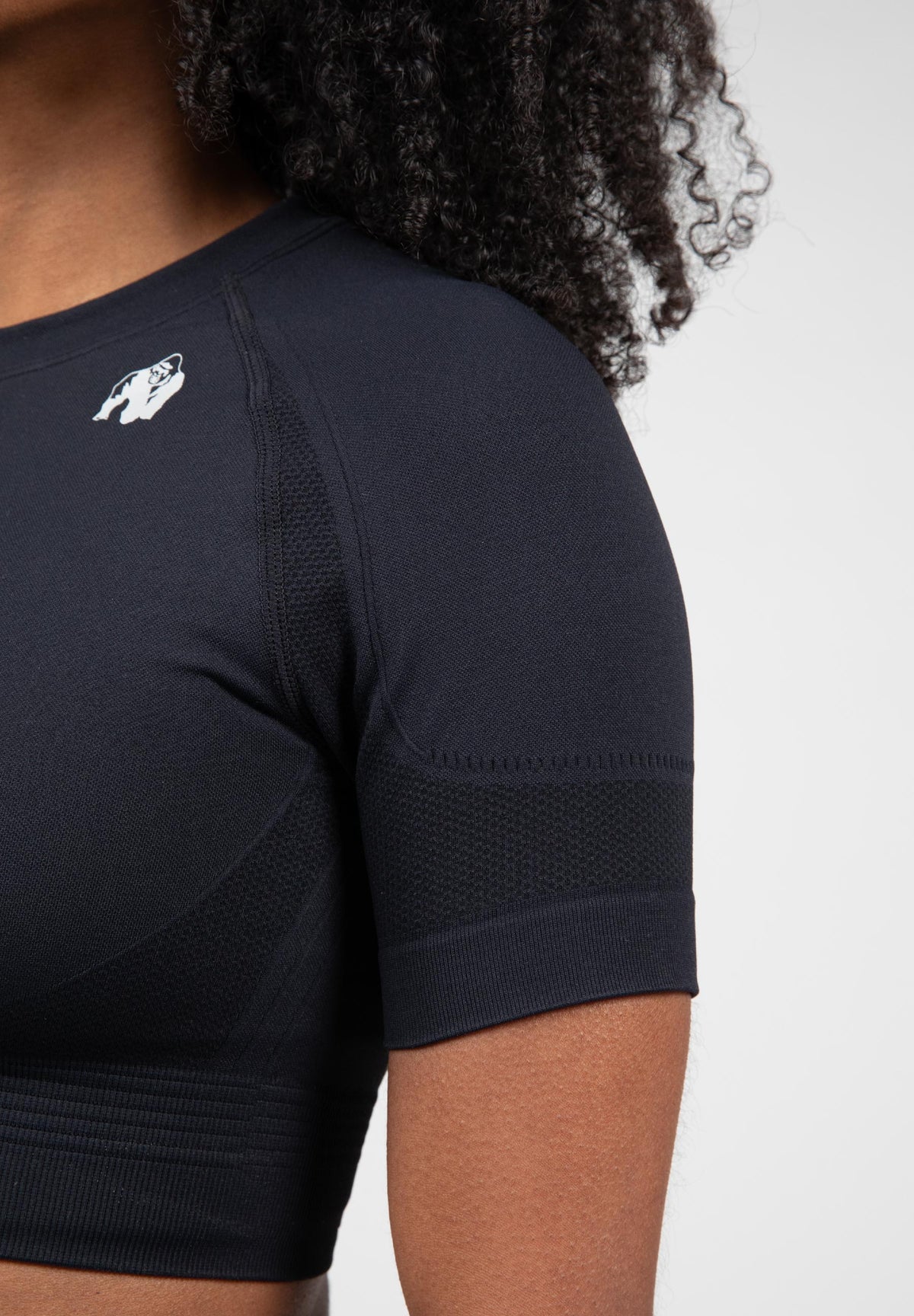 Gorilla Wear Whitney Seamless Crop Top - Zwart - Afbeelding 5