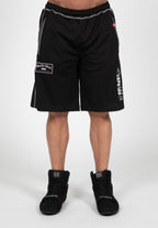 Gorilla Wear Marlow Mesh Shorts - Zwart/Grijs - In gebruik