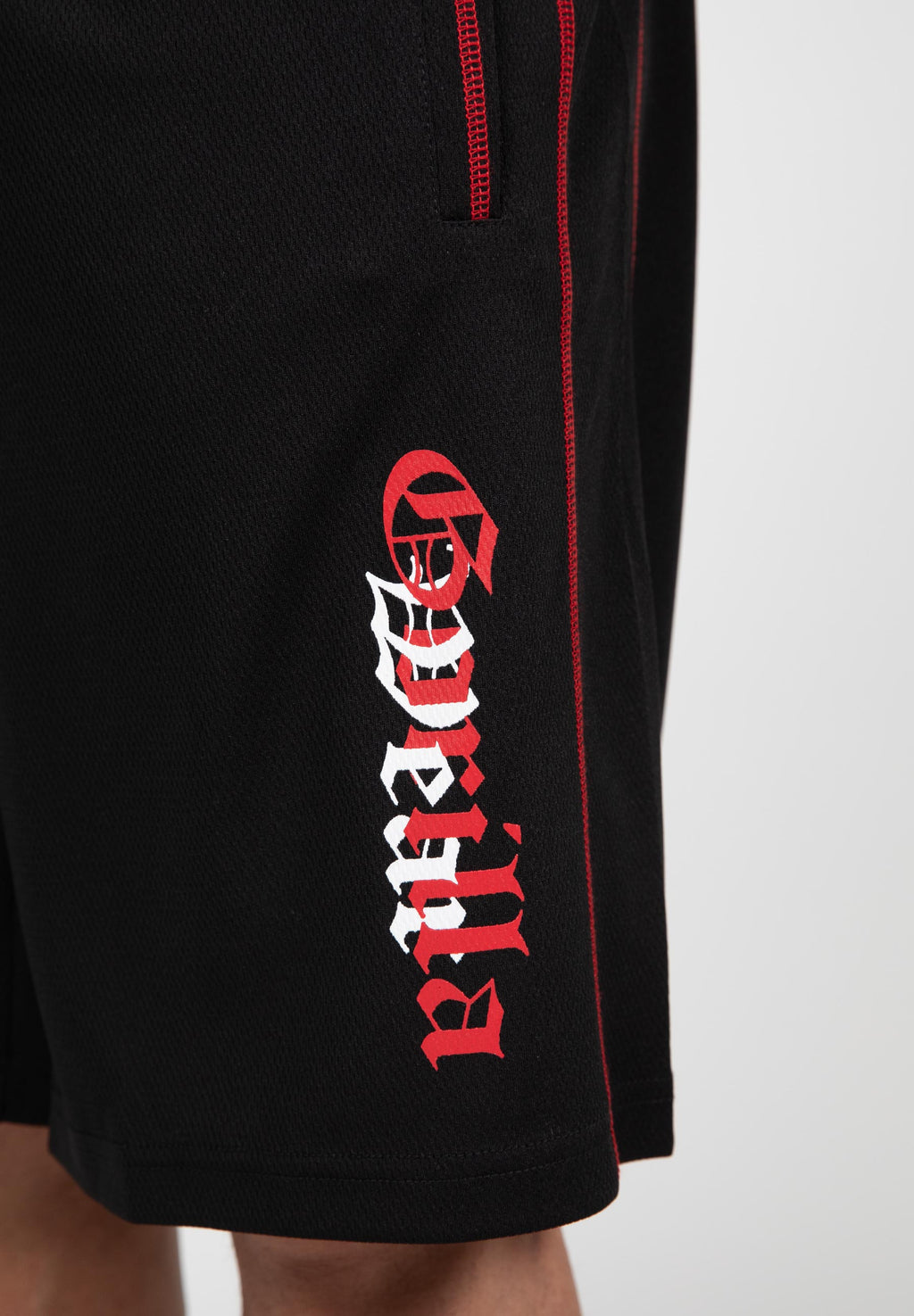 Gorilla Wear Marlow Mesh Shorts - Zwart/Rood - Afbeelding 5