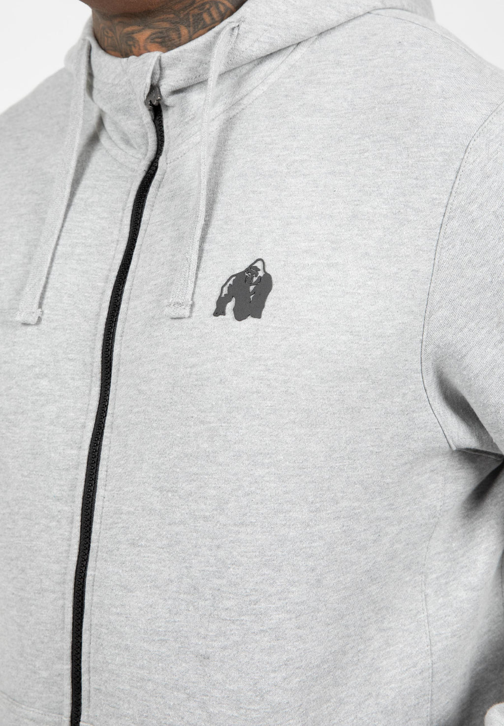 Gorilla Wear Leon Vest met Capuchon - Grijs - In gebruik