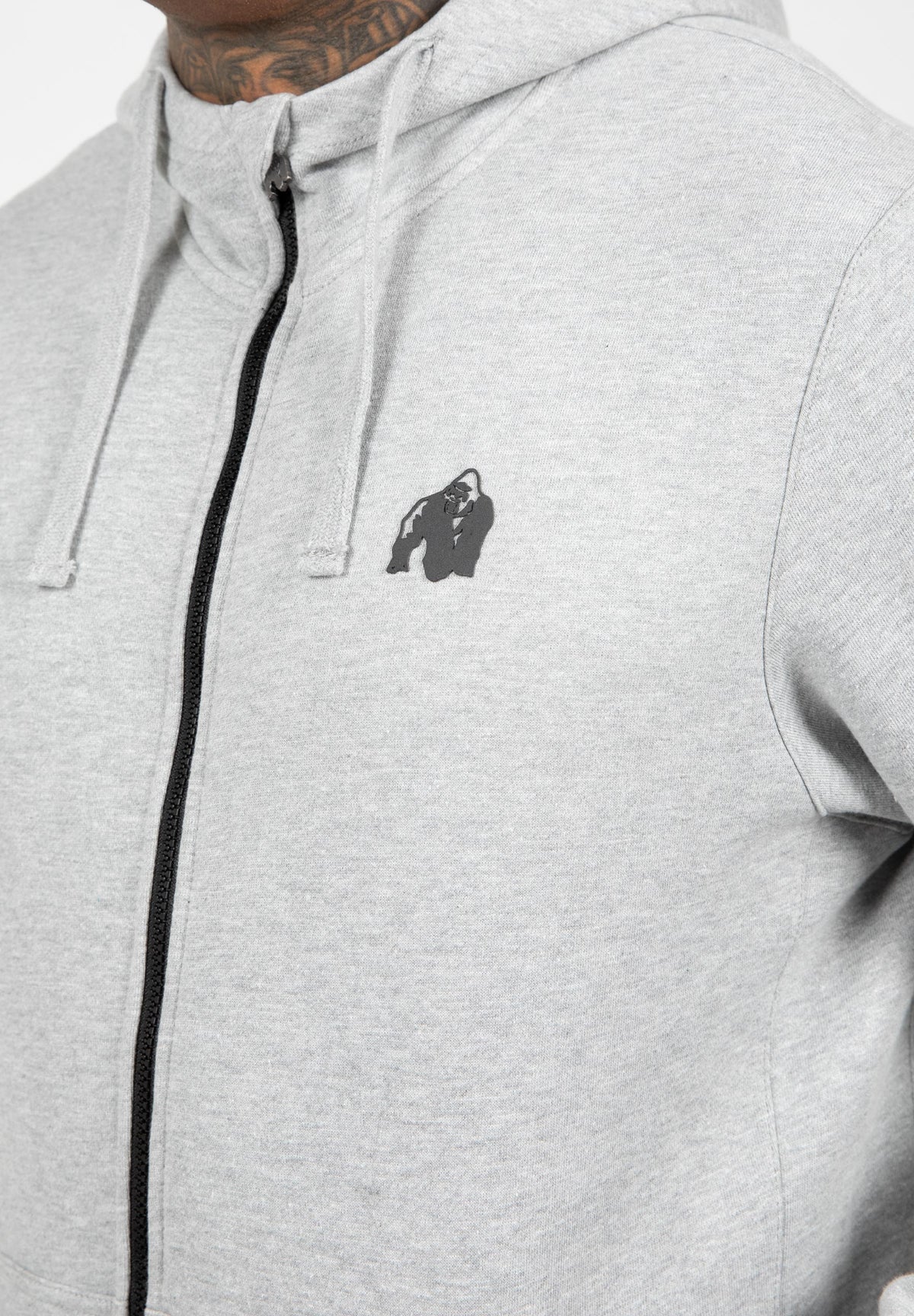 Gorilla Wear Leon Vest met Capuchon - Grijs - In gebruik