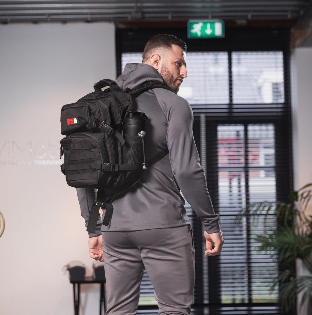 Gorilla Wear Clyde Meal Prep Rugzak - Sporttas - Zwart - Achteraanzicht
