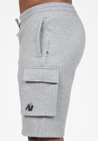Gorilla Wear Hudson Cargo Sweat Shorts - Grijs Gemeleerd - In gebruik