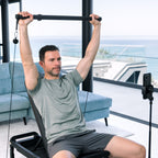 Flow Fitness DSG200i met Perform Fitnessbank - Smart Home Gym - Krachtstation - In gebruik