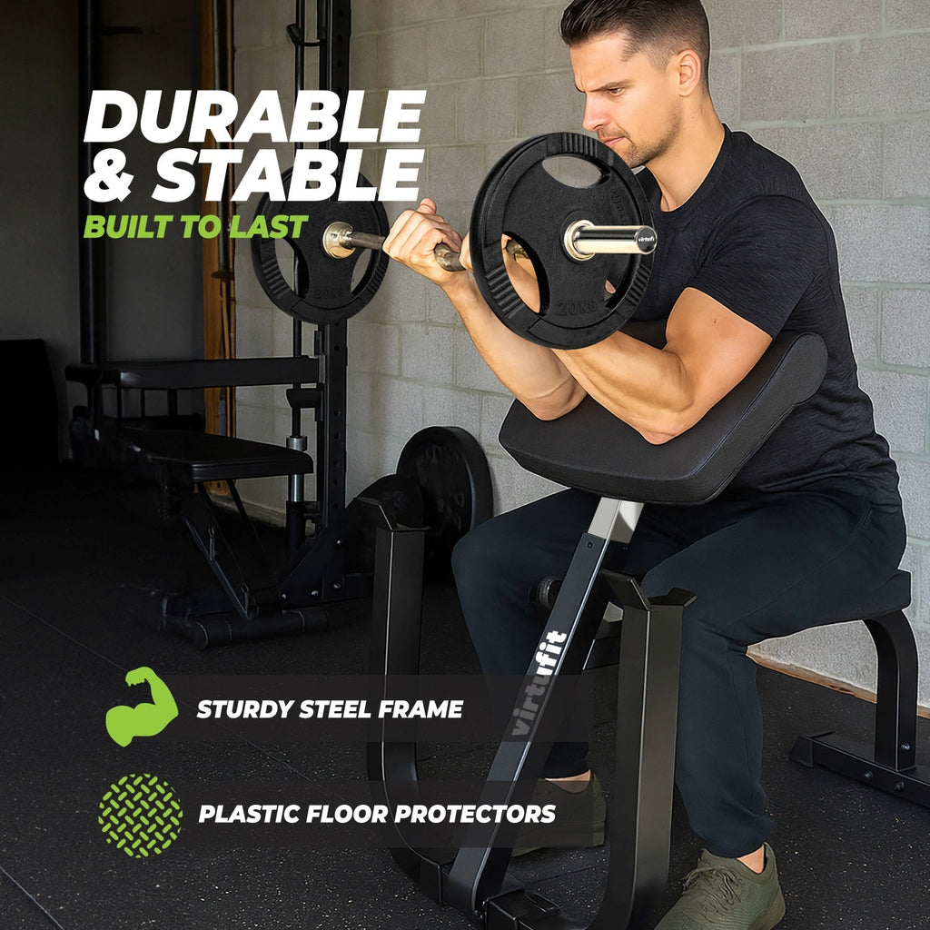 VirtuFit Preacher Curl Station - Halterbank - Afbeelding 6