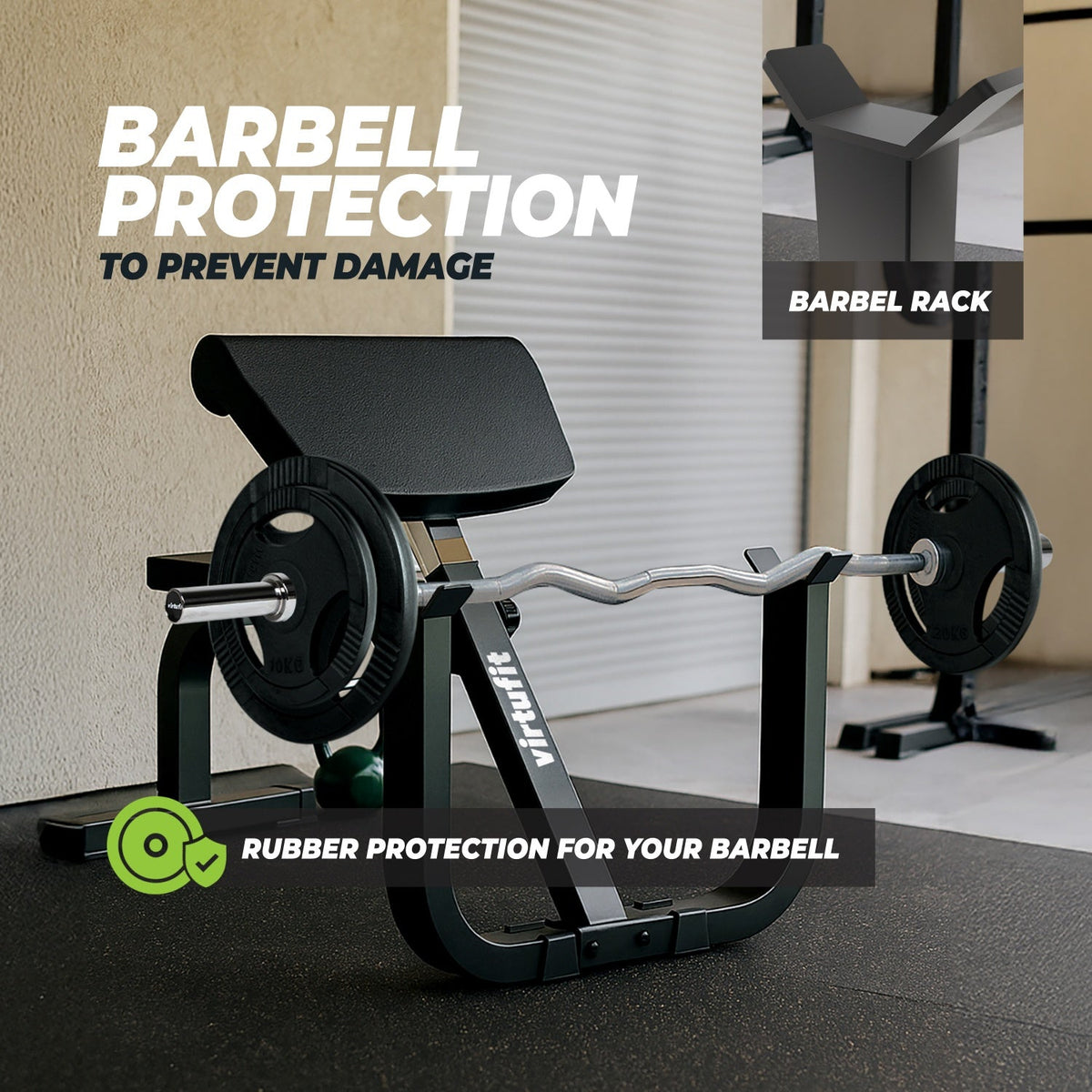 VirtuFit Preacher Curl Station - Halterbank - Afbeelding 7