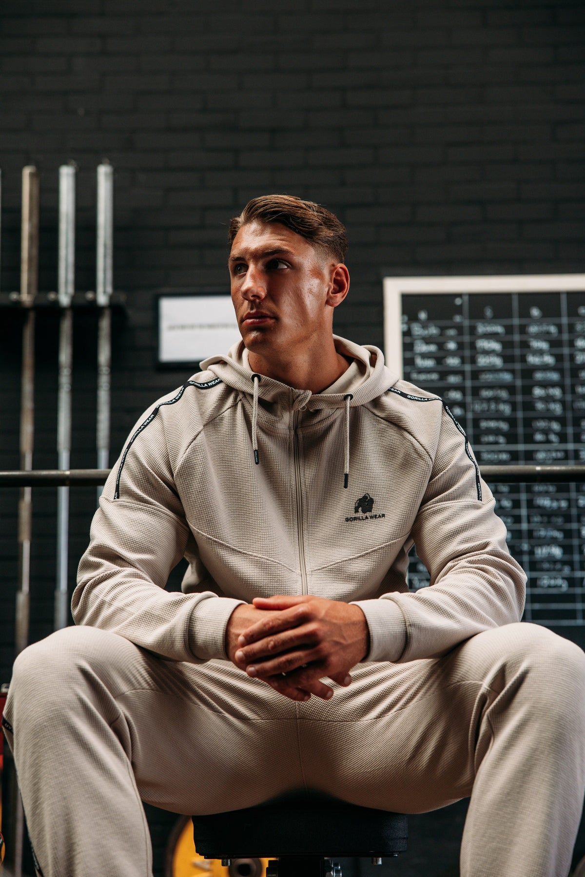 Gorilla Wear Harvey Trainingsjas - Beige - Afbeelding 7