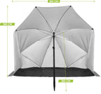 VirtuFit Strandsonnenschirm - Windschutz - Strandzelt - 160 cm - Grau - Zweite Chance