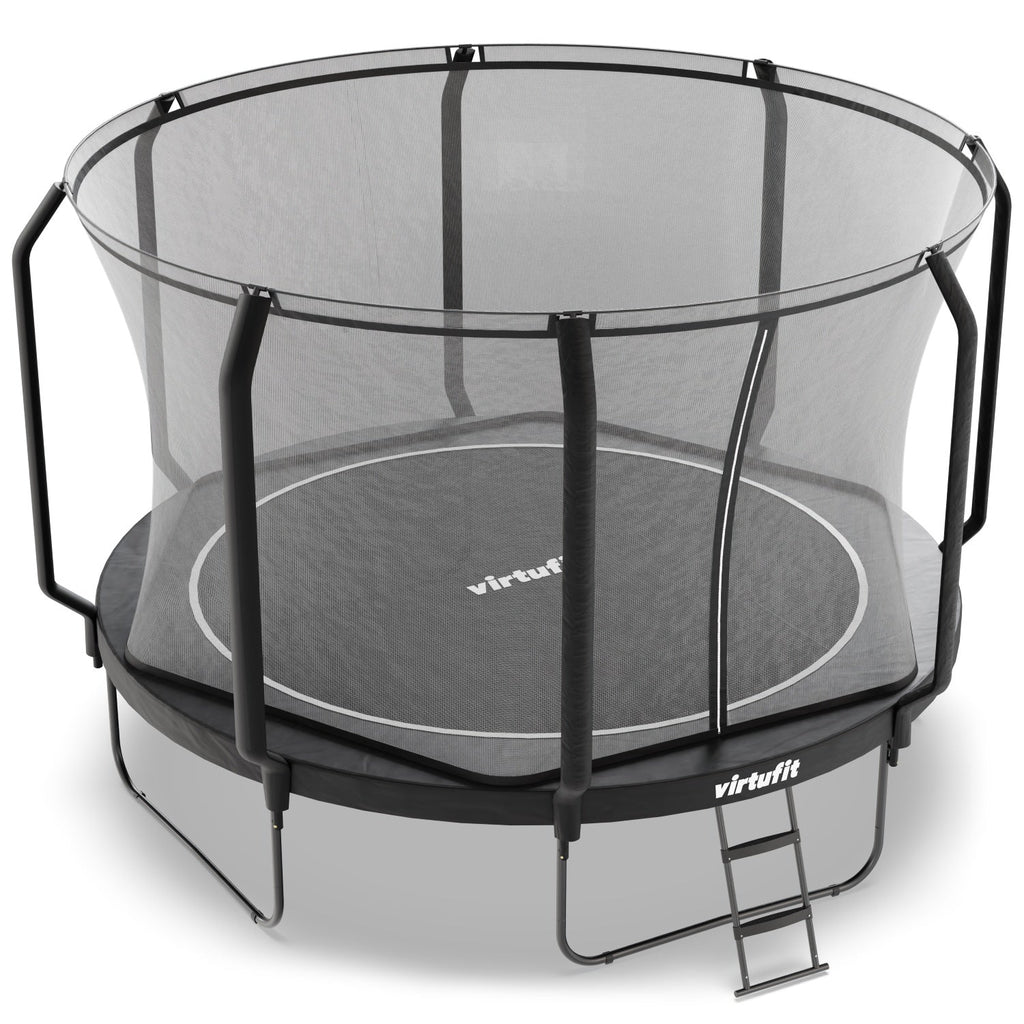 VirtuFit Premium Trampoline met Veiligheidsnet - Zwart - 366 cm - Afbeelding 11