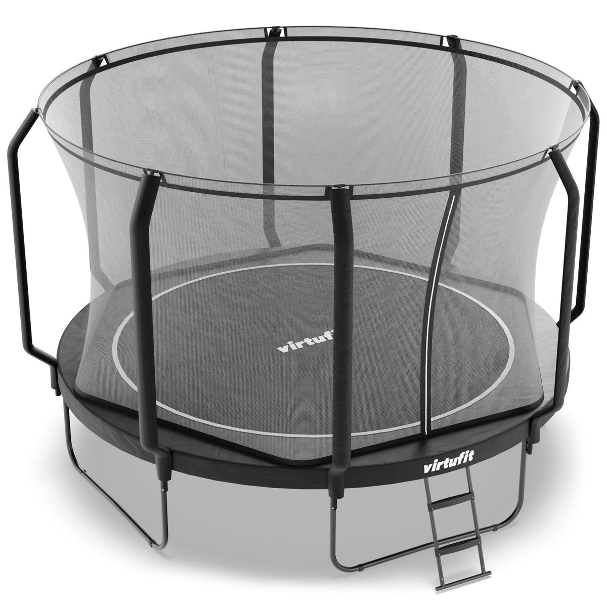 VirtuFit Premium Trampoline met Veiligheidsnet - Zwart - 366 cm - Afbeelding 11