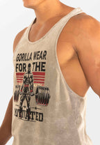 Gorilla Wear Churchill Stringer - Verwassen Groen - In gebruik