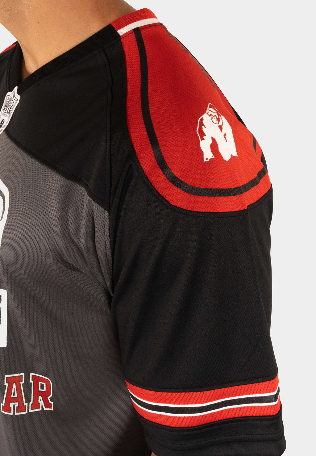 Gorilla Wear Tyler Football Jersey - Zwart/Rood - Afbeelding 7