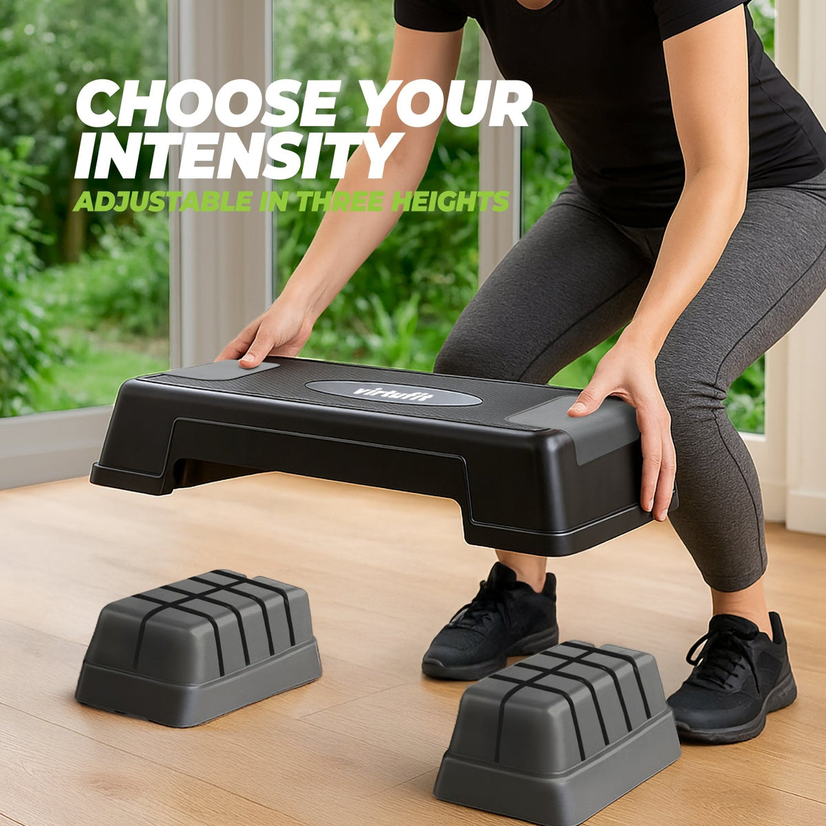 VirtuFit Verstelbare Aerobic Fitness Step/Stepper - Afbeelding 6
