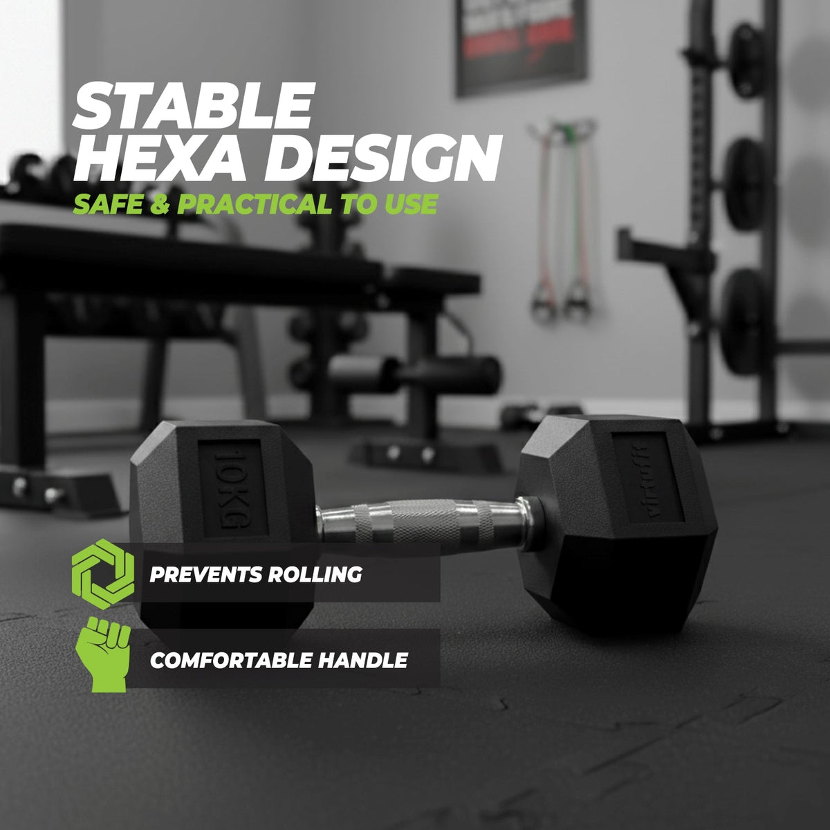 VirtuFit Hexa Kurzhantel Pro - 7 kg - Stück - Zweite Chance